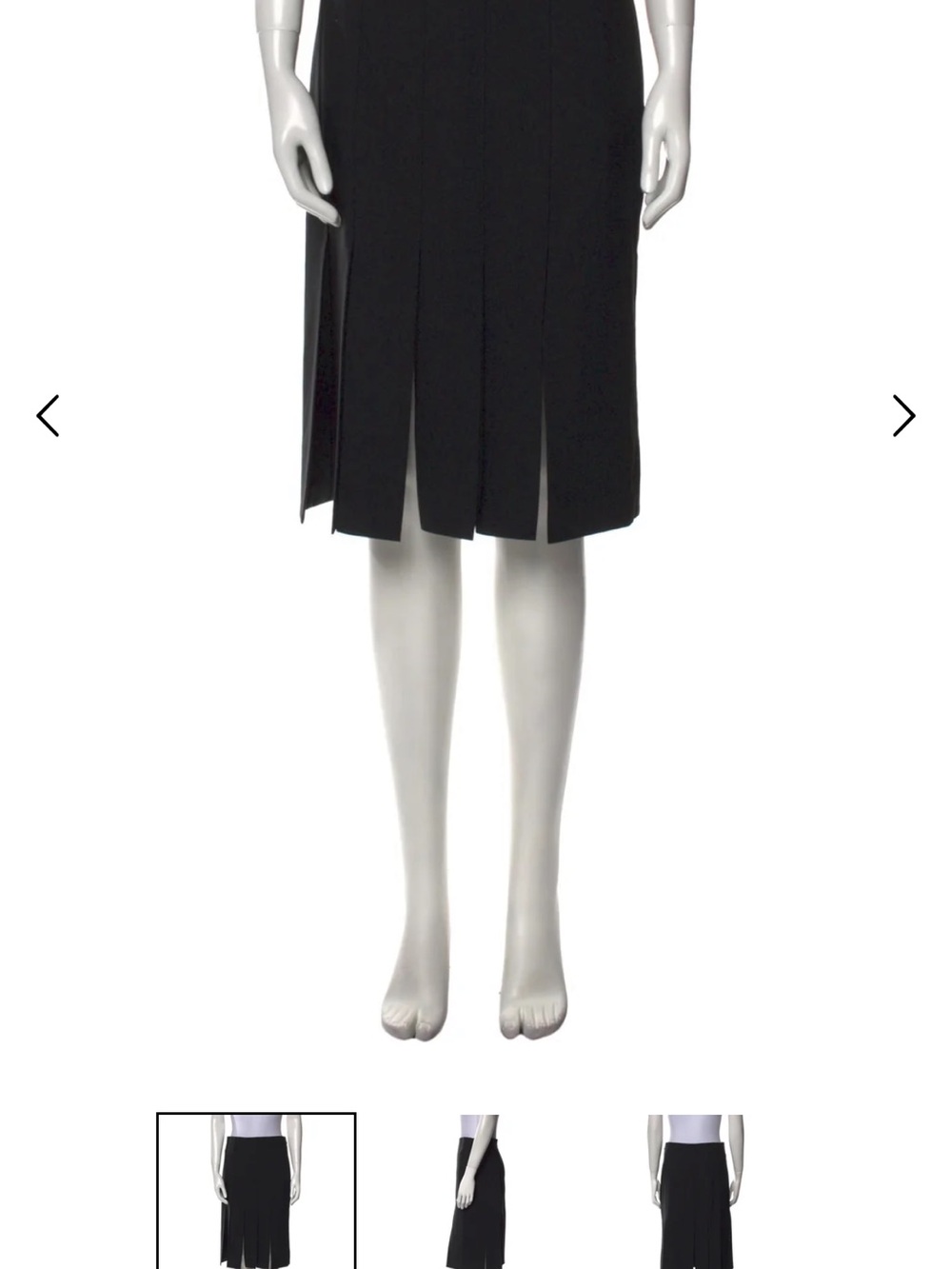 Tibi Black Pleated Midi Skirt - Classic Women's Skirt